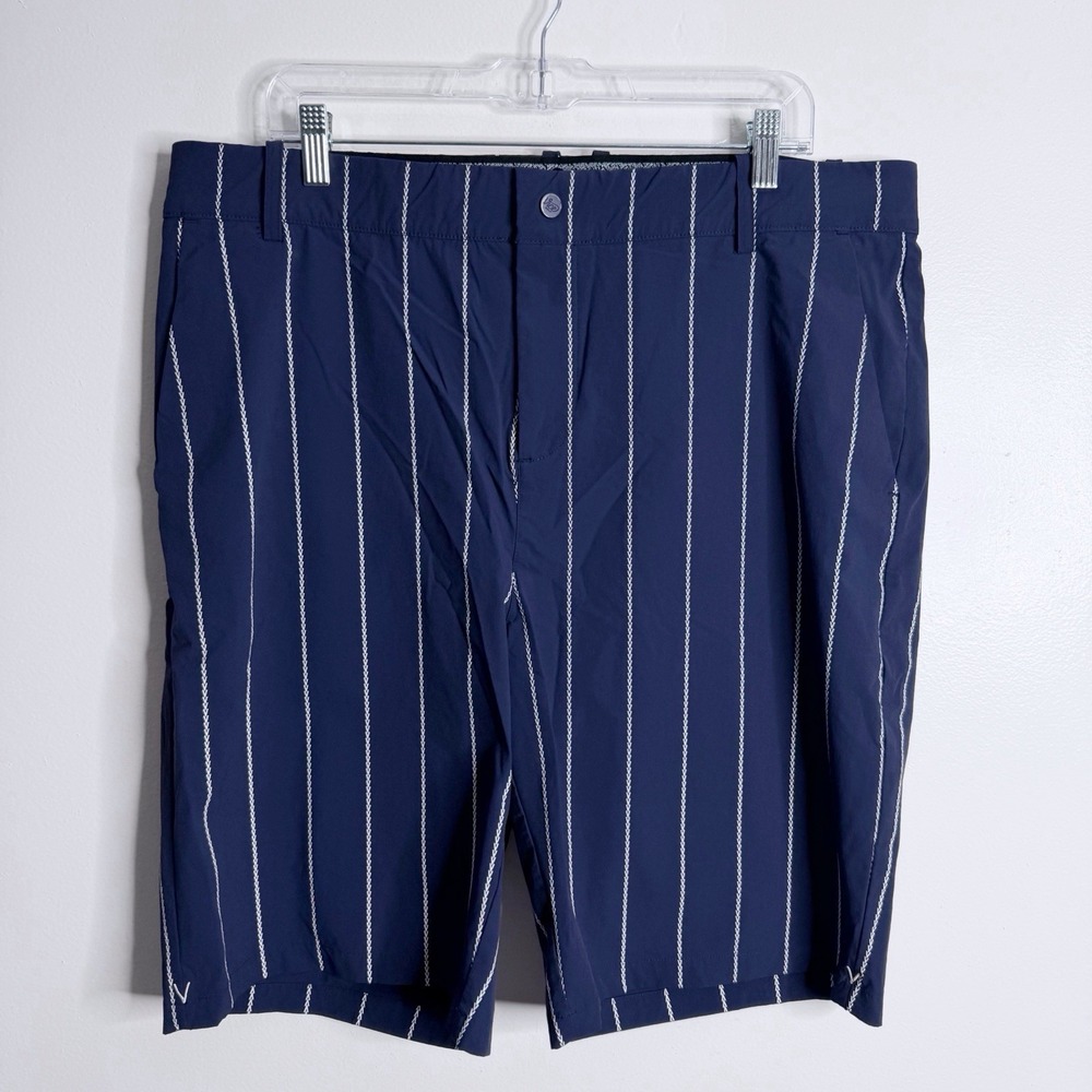 Vice‎ Golf Men's 2XL Classic Fit Shorts Navy White Stripe Stretch 10" Inseam